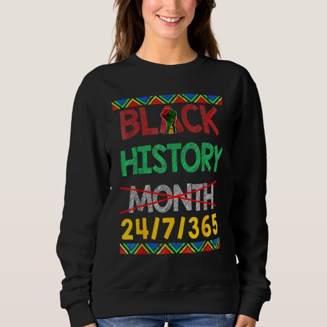 Moletom Black History Month 24 7 BHM African Pride Men Wom (Frente)