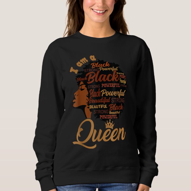 Moletom Black History Month African Queen American Hair Wo (Frente)
