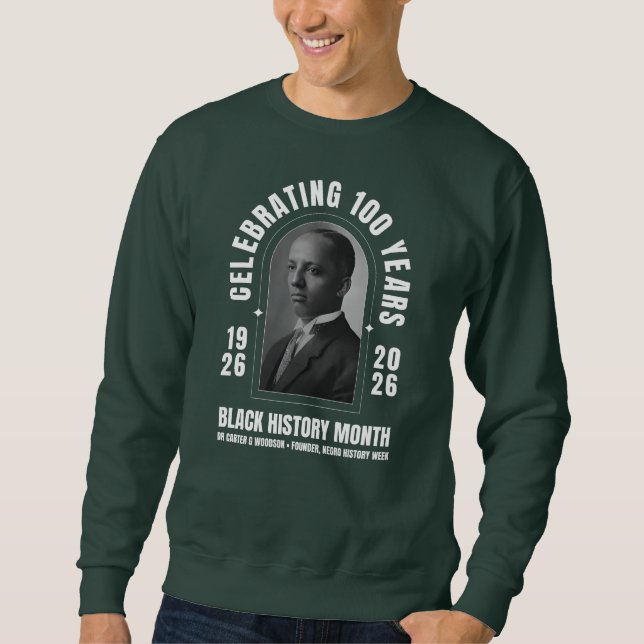 Moletom BLACK HISTORY MONTH Celebrating 100 Years BHM (Frente)