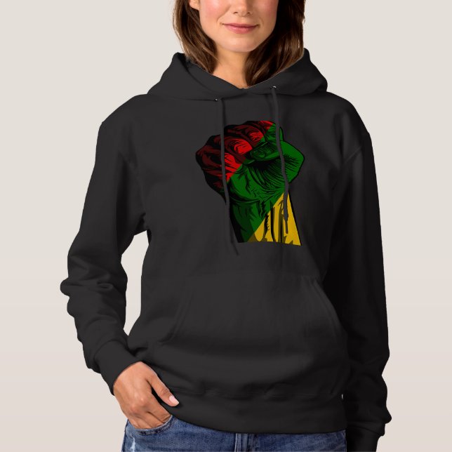Moletom Black History Month Fist Black Power Africa Women  (Frente)