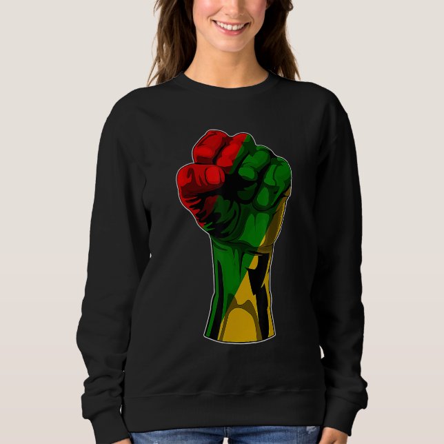 Moletom Black History Month Fist Black Power African Women (Frente)