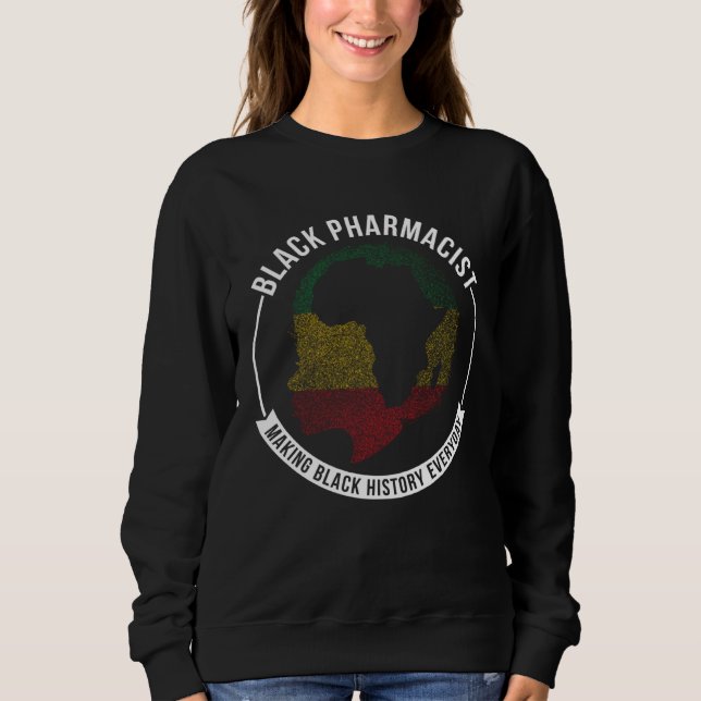 Moletom Black History Month Pharmacist Flag African Americ (Frente)