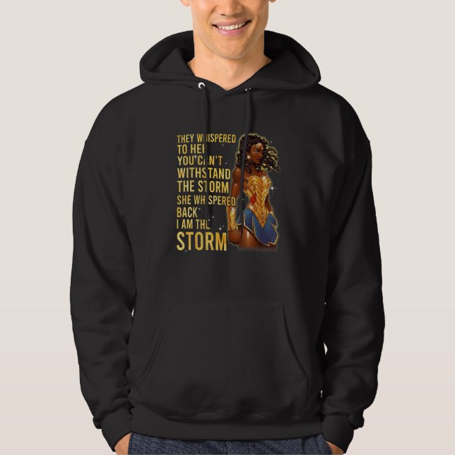 Moletom Black History Month Shirt African Woman Afro I Am  (Frente)