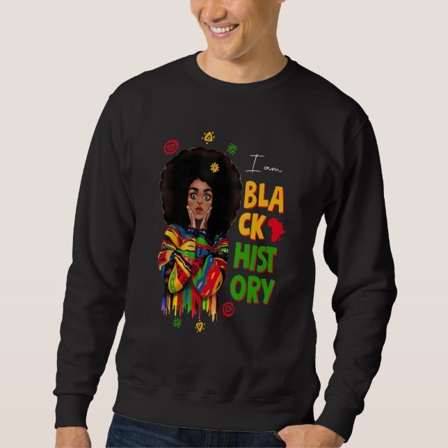 Moletom Black History Month Shirt Girls African Woman Afro (Frente)