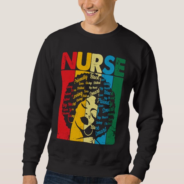 Moletom Black History Nurse African American Pride Afro Wo (Frente)