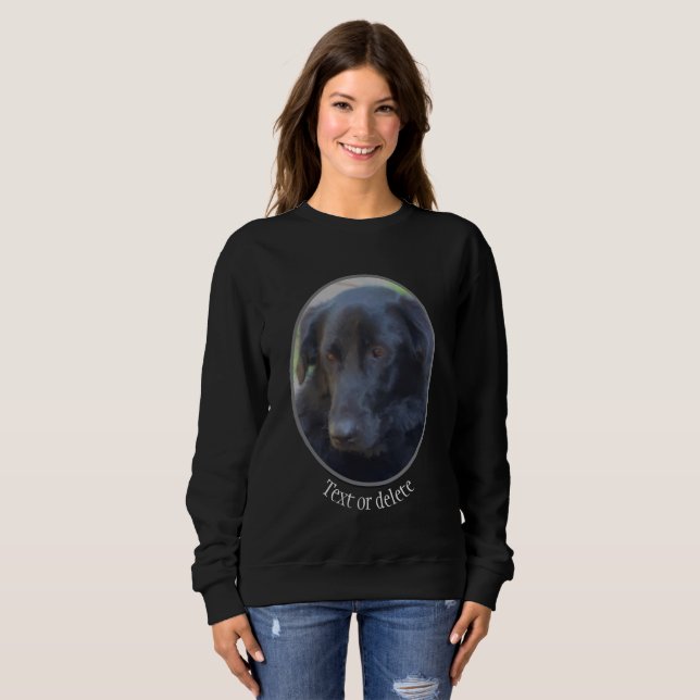 Moletom Black Labrador Dog Art Personalizado (Frente Completa)