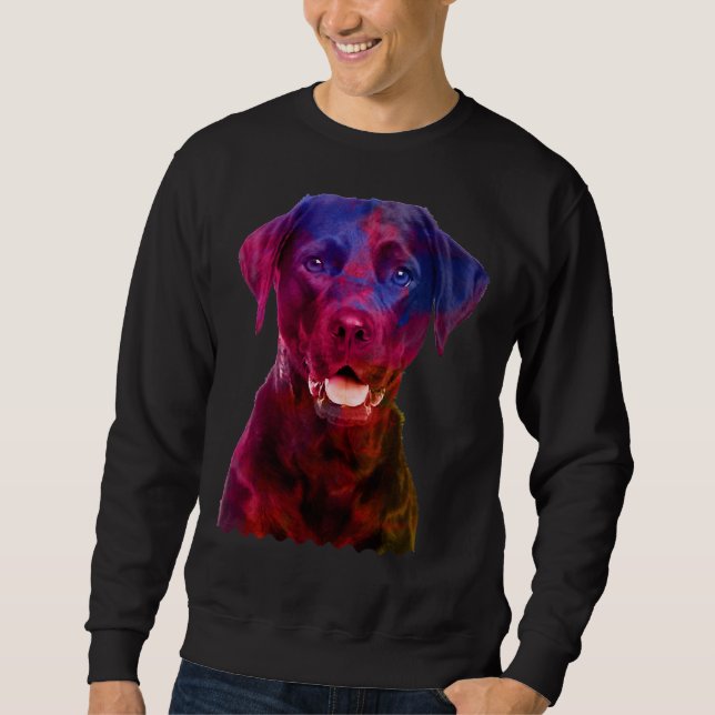 Moletom Black Labrador Dog Watercolor Labrador Retriever (Frente)