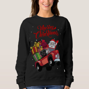 Moletom Black Labrador Retriever Com Papai Noel Vermelho