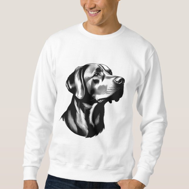 Moletom Black Labrador Retriever Dog Dad Illustration (Frente)