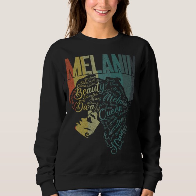 Moletom Black Melanin Queen Apparel African American Afro  (Frente)