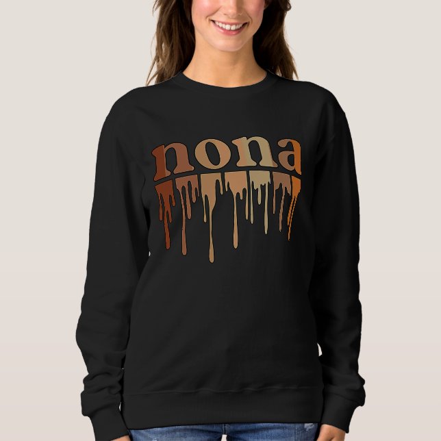 Moletom Black Nona Grandmother African American Nona Grand (Frente)