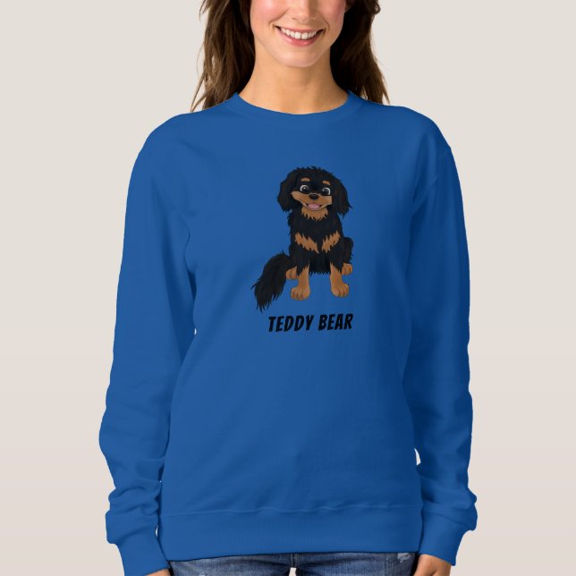 Moletom Black Personalizado e Cavalier Cavalier Spaniel  (Frente)