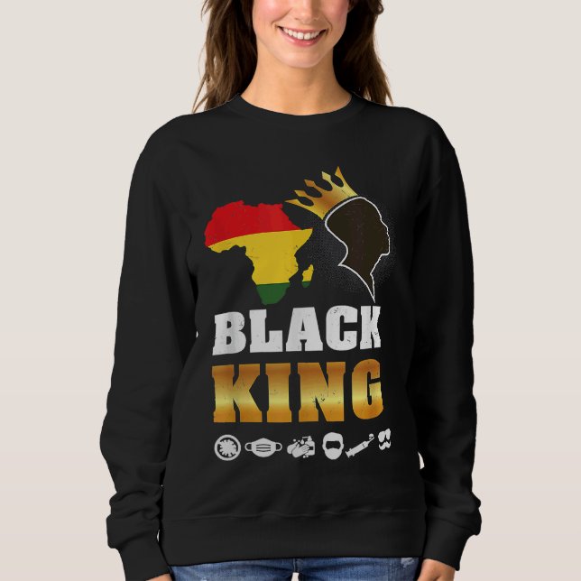 Moletom Black Pride King Definition  African Plus Size Gra (Frente)