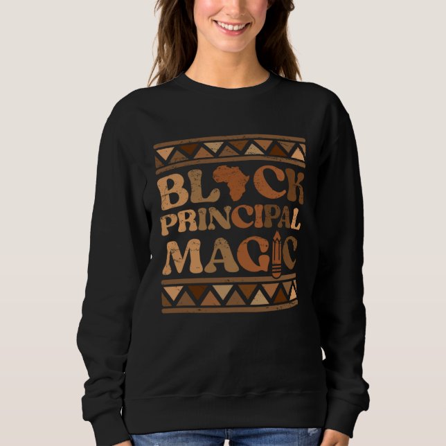 Moletom Black Principal Magic Africa Pride Melanin Black H (Frente)