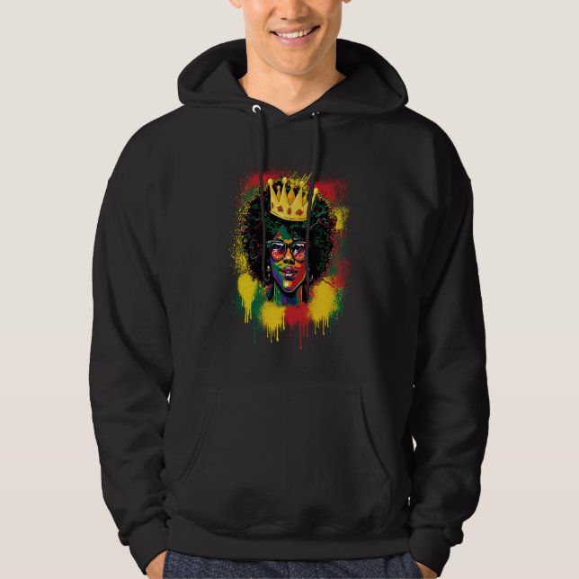 Moletom Black Queen Dripping BHM Pride Afro American Woman (Frente)