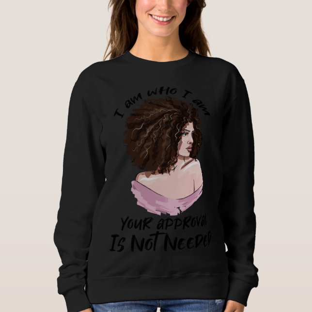 Moletom Black Queen Lady Curly Natural Afro African Americ (Frente)