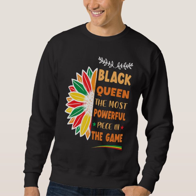 Moletom Black Queen The Most Powerful Piece Black History  (Frente)