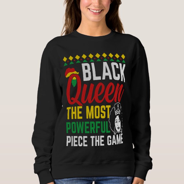 Moletom Black Queen The Most Powerful Piece The Game (Frente)