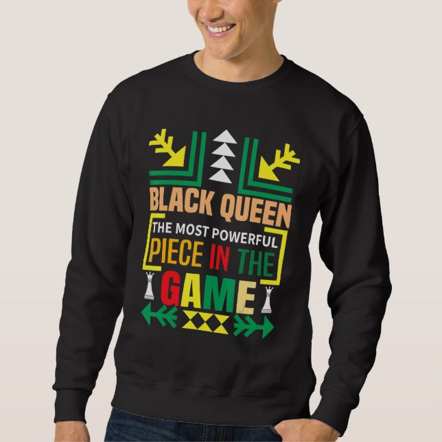 Moletom Black Queen The Most Powerful Piece The Game Black (Frente)