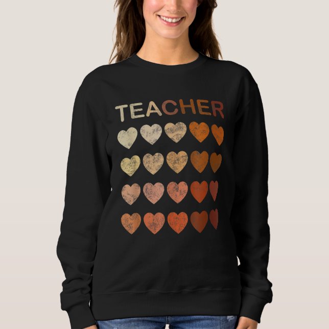 Moletom Black Teacher Magic Melanin Hearts Black History M (Frente)