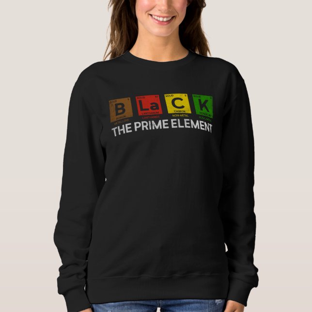 Moletom Black The Prime Element Periodic Table Black Histo (Frente)
