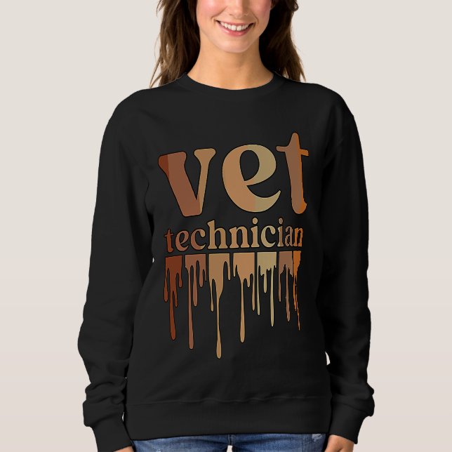 Moletom Black Vet Technician African American Veterinary T (Frente)