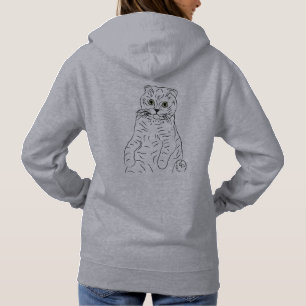 Moletom Black@White Cat Rest para cinzas femininas