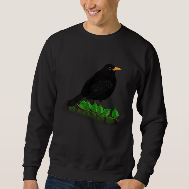 Moletom Blackbird Bird Bird Birdwatcher Animal Biologist (Frente)
