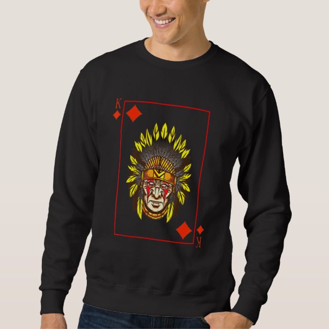 Moletom Blackjack King Do Nativo Americano War Bonnet L (Frente)