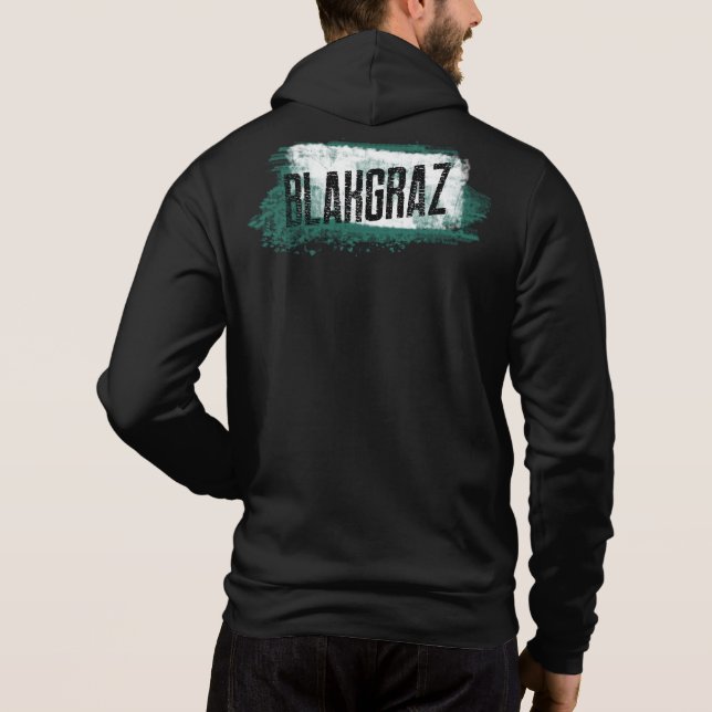 Moletom Blakgraz Green & White Painch Hoodie (Verso)