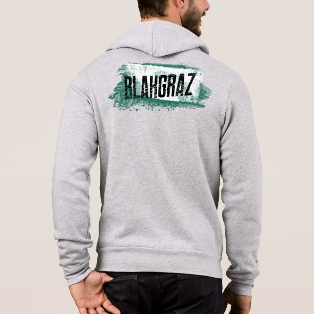Moletom Blakgraz Green & White Painch Hoodie (Verso)