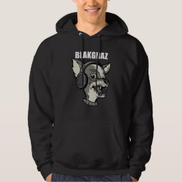 Moletom Blakgraz Lucy o Cão com Fones de Ouvido T-Shirt