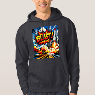 Moletom BLAST! Retro Pop Art Rocket Explosion
