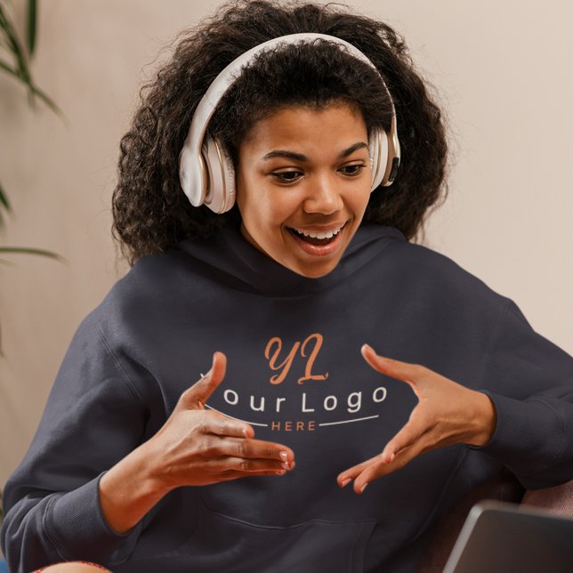 Moletom Blazer Simples Frente +Impressão Atrás logotipo Em (Criador carregado)