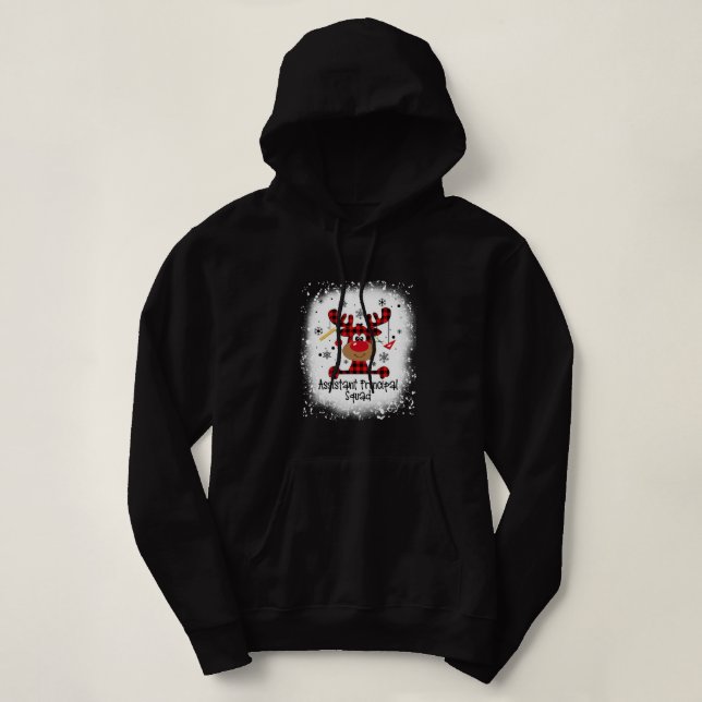 Moletom Bleached Assistant Principal Squad Reindeer Funny  (Frente do Design)