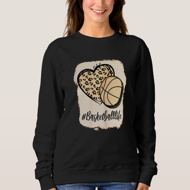 Moletom Bleached Basball Life Messaging Bun Love Ball Aunt (Frente)