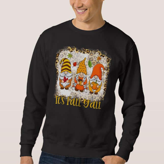 Moletom "Bleached" "É outono, "Gnomo Pumpkin Outono do que (Frente)