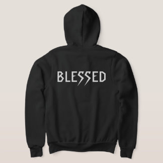 MOLETOM "BLESSED" 303TATTOO BLACK ZIP UP HOODIE