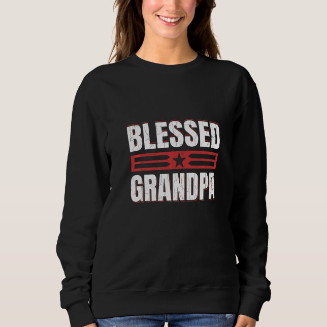 Moletom Blessed Grandpa  Grandfather  Graphic (Frente)