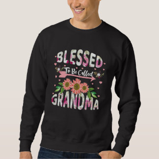Moletom Blessed To Be Called Grandmom Floral Flower Mom Mo