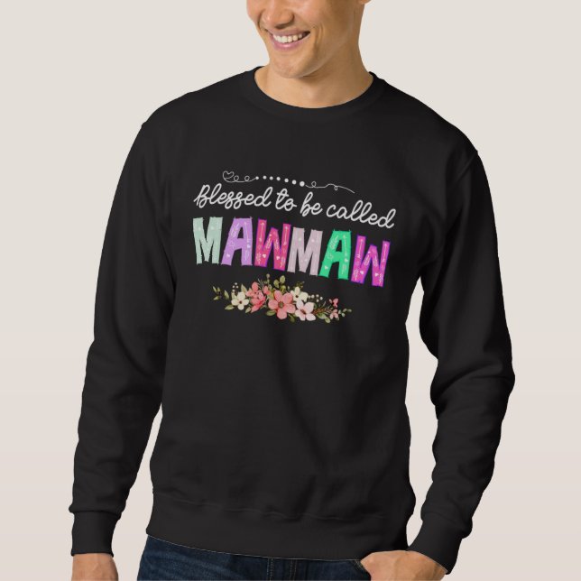 Moletom Blessed To Be Called Mawmaw  Floral Mother s Day 2 (Frente)
