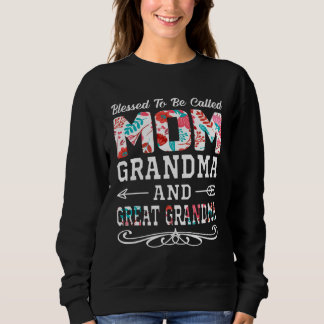 Moletom Blessed To Be Called Mom Grandma Great Grandma Mot