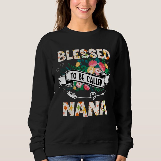 Moletom Blessed To Be Called Nana  Grandma Mother s Day Pa (Frente)