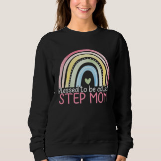 Moletom Blessed To Be Called Step Mom Rainbow Happy Mother