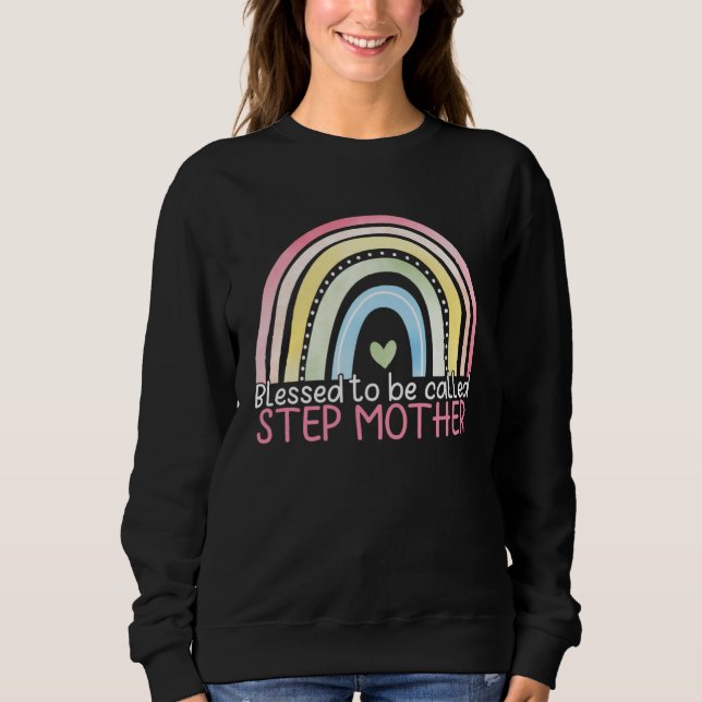 Moletom Blessed To Be Called Stepmother Rainbow Happy Moth (Frente)