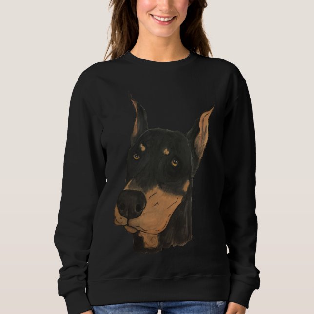 Moletom Blk Crop Doberman (Frente)