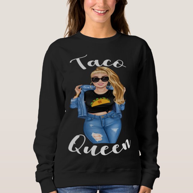Moletom Blonde Taco Queen Cinco De Mayo 5  Womens Women (Frente)