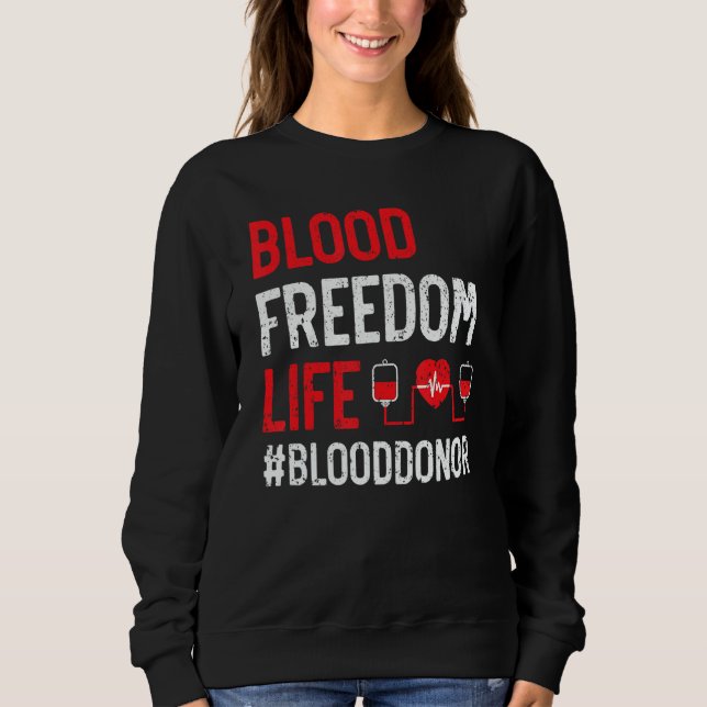 Moletom Blood Donation Awareness Blood Donor Phlebotomist  (Frente)