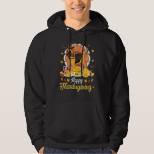 Moletom Bloodhound Pilgris Turkey Dish Wine Happy Thanksgi
