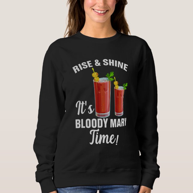 Moletom Bloody Mary Time Cute Coctail Raparigas Vestidas (Frente)